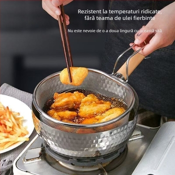 Colander din oțel inoxidabil 304 pentru bucătărie – strecurător pentru paste, coș de paste și reziduuri de ulei