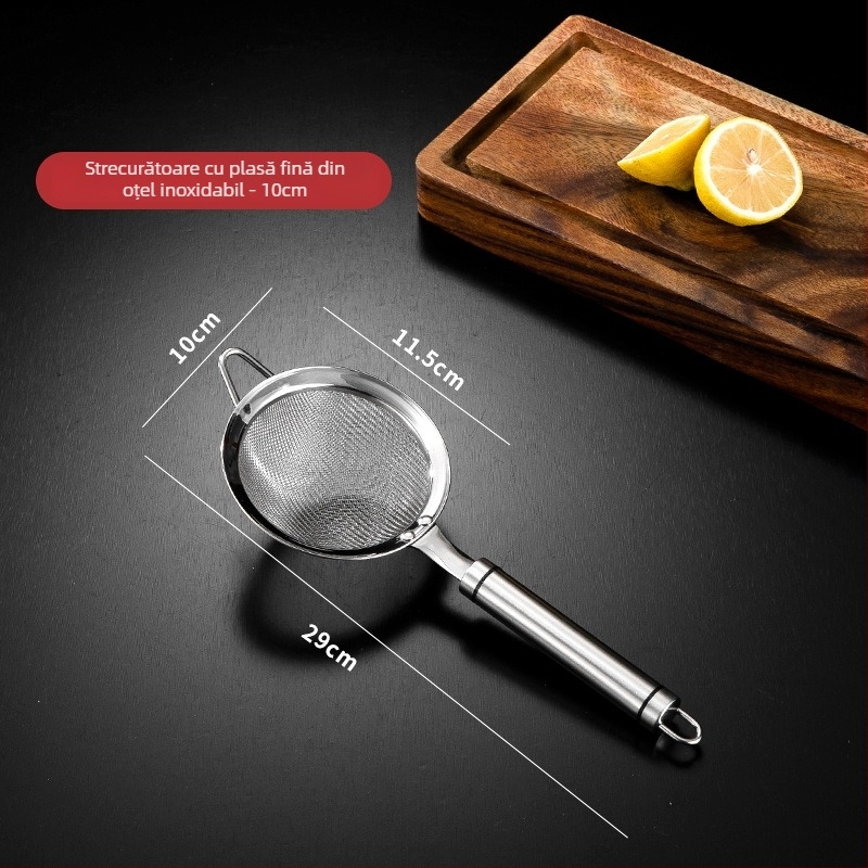 Lingură‑strecurătoare mare din oțel inoxidabil 304, filtru pentru lapte de soia și cuib de păsări, sită pentru ulei, sită pentru tăiței și oală fierbinte