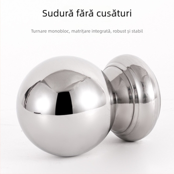 Sferă din oțel inoxidabil 201, goală, cu bază, pentru balustradele de scări, stâlpi de porți și garduri
