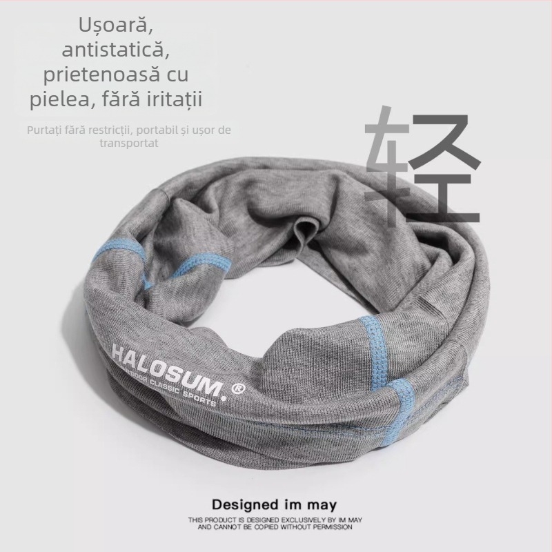 Guler de gât din Tencel și lână, pentru bărbați și femei, toamnă-iarnă, protecție împotriva vântului, respirabil, elastic, multifuncțional pentru ciclism