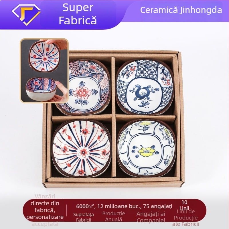 Set creativ de farfurii ceramice pentru uz casnic, farfurioare pentru sos și condimente în stil japonez