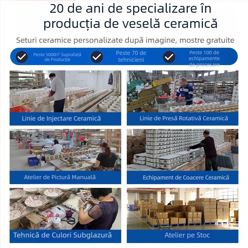 Set creativ de farfurii ceramice pentru uz casnic, farfurioare pentru sos și condimente în stil japonez