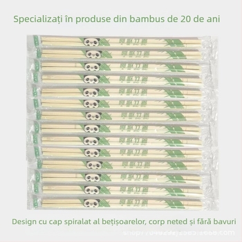 Bețișoare de bambus natural, de unică folosință, ambalate individual, din bambus MOSO