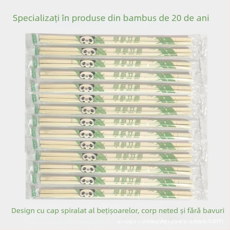 Bețișoare de bambus natural, de unică folosință, ambalate individual, din bambus MOSO