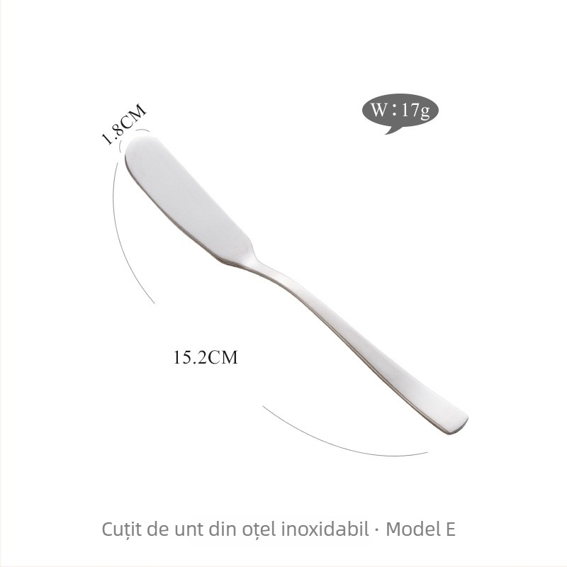 Moonlight cuțit de unt din oțel inoxidabil 304, cuțit pentru gem, spatulă, cuțit pentru sos, cuțit pentru brânză, cuțit de brânză occidental