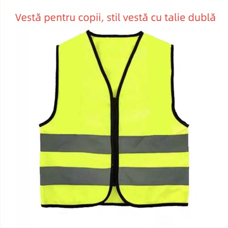 Vestă reflectorizantă pentru copii pentru activități de grup, vestă fluorescentă pentru grădiniță cu imprimeu