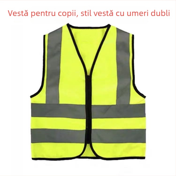 Vestă reflectorizantă pentru copii pentru activități de grup, vestă fluorescentă pentru grădiniță cu imprimeu