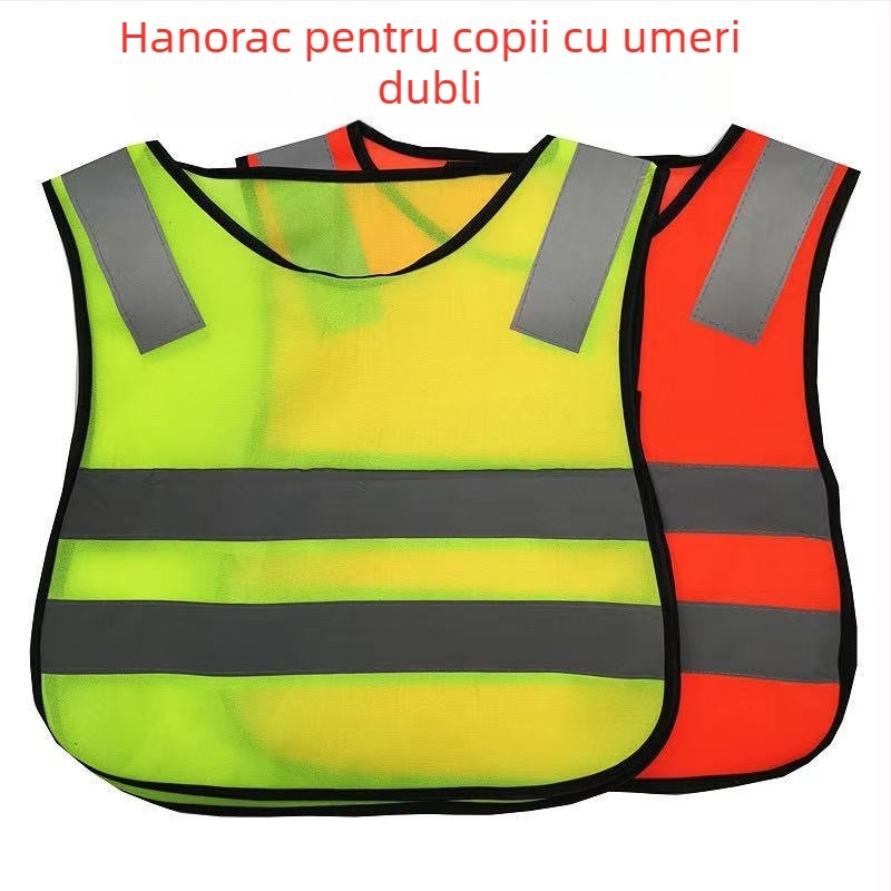Vestă reflectorizantă pentru copii pentru activități de grup, vestă fluorescentă pentru grădiniță cu imprimeu