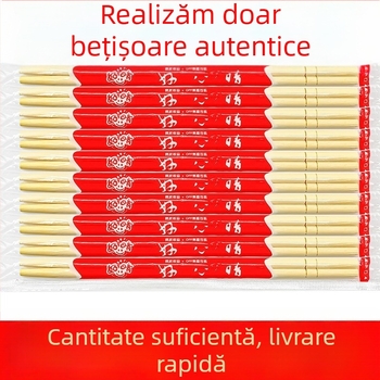 Bețișoare de unică folosință din bambus, ambalate individual, pachet pentru nunți, roșu