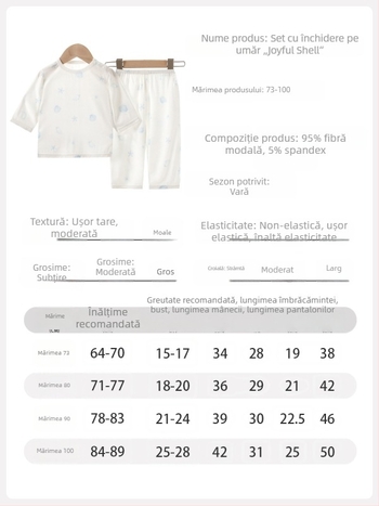 Set modal pentru bebeluși, vară, două piese, haine de casă ușoare pentru nou-născuți, Clasa A