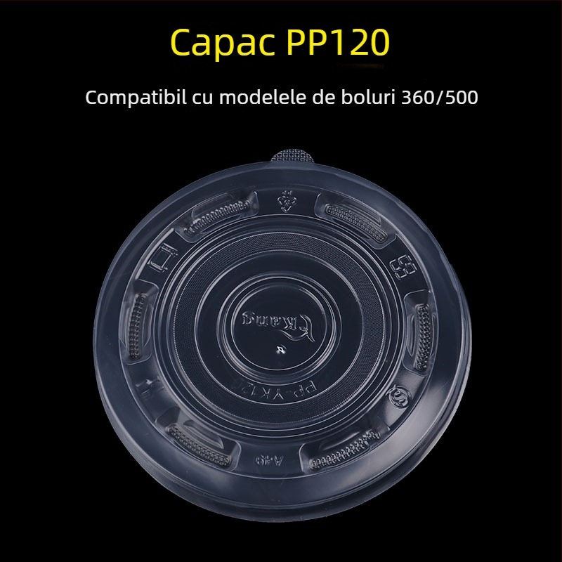 Set de unică folosință cu bol și bețișoare pentru banchet de nuntă; bol din plastic transparent, îngroșat, cu bețișoare