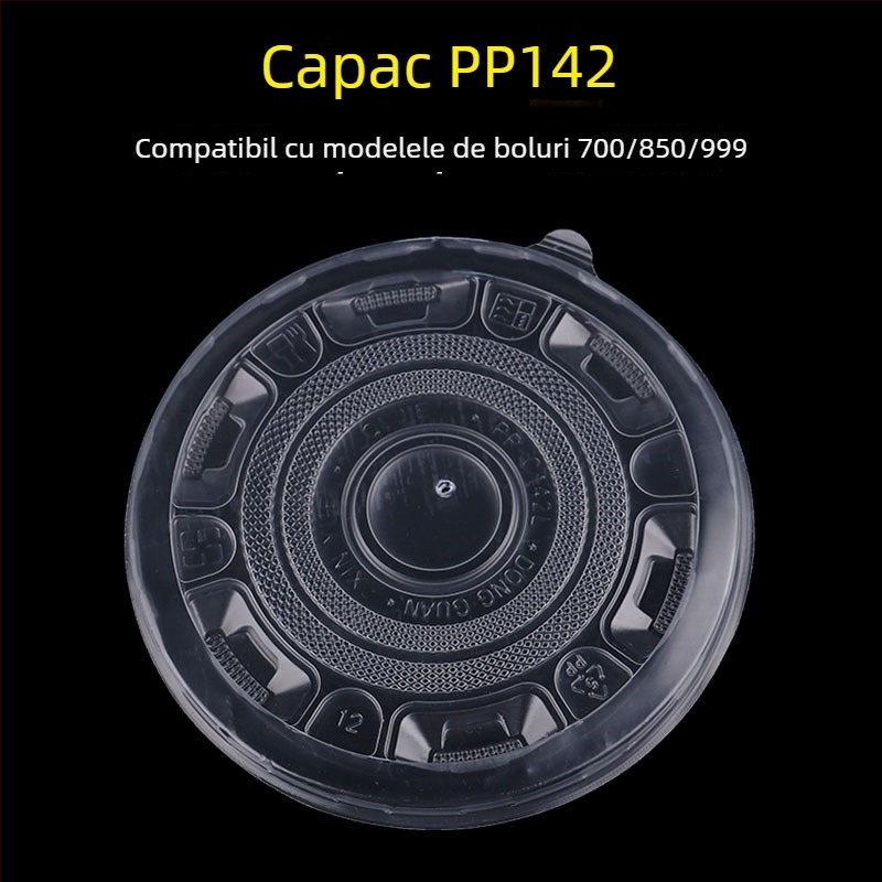 Set de unică folosință cu bol și bețișoare pentru banchet de nuntă; bol din plastic transparent, îngroșat, cu bețișoare