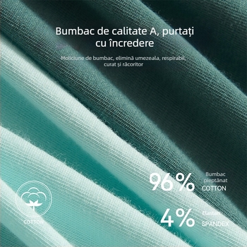 Boxeri bărbați din 100% bumbac, antibacteriali, Tip A, mărime mare
