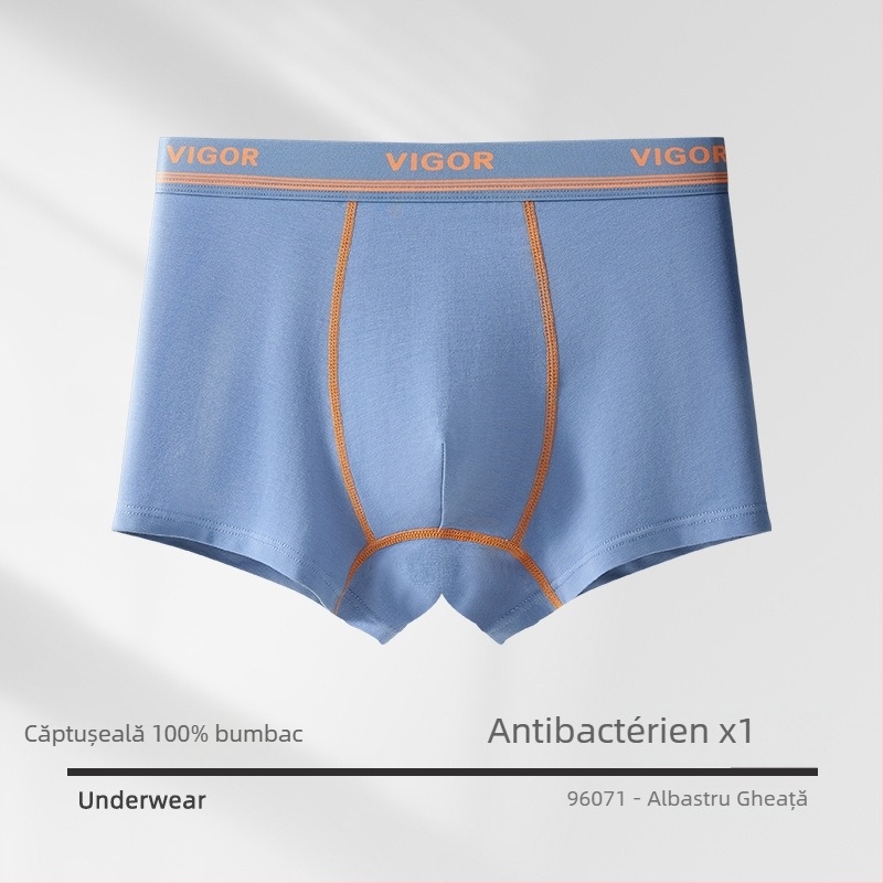 Boxeri bărbați din 100% bumbac, antibacteriali, Tip A, mărime mare