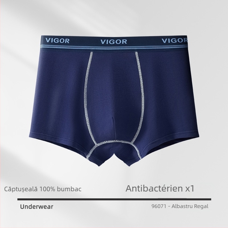 Boxeri bărbați din 100% bumbac, antibacteriali, Tip A, mărime mare