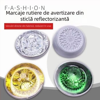 A3 stâlpi de marcaj cu ochi de pisică pentru drum – 360° reflectorizante din sticlă, siguranța rutieră, indicatoare de circulație înălțate