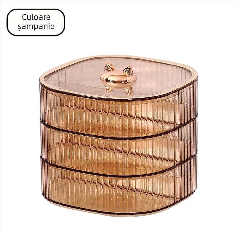 Farfurie din plastic cu capac pentru fructe și nuci, pentru masa de cafea din living, design minimalist premium
