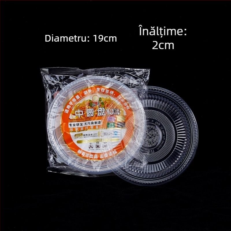 Farfurii din plastic, de unică folosință – rotunde, groase, pentru grătar și picnic, pentru fructe și legume