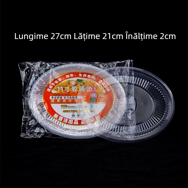 Farfurii din plastic, de unică folosință – rotunde, groase, pentru grătar și picnic, pentru fructe și legume