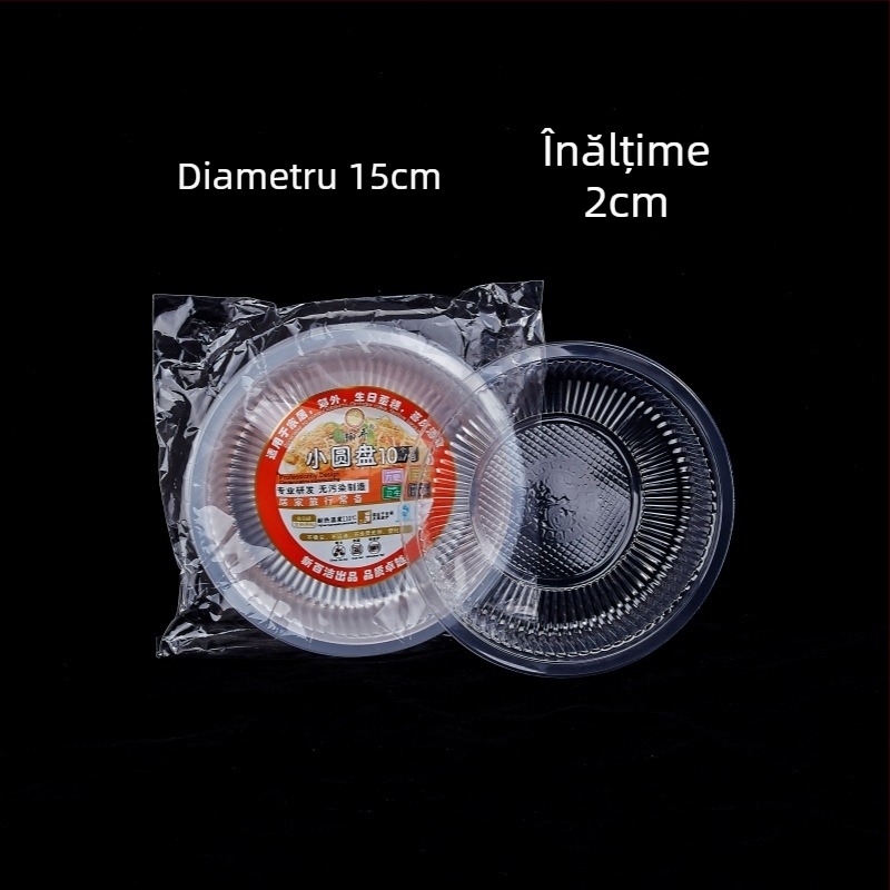 Farfurii din plastic, de unică folosință – rotunde, groase, pentru grătar și picnic, pentru fructe și legume