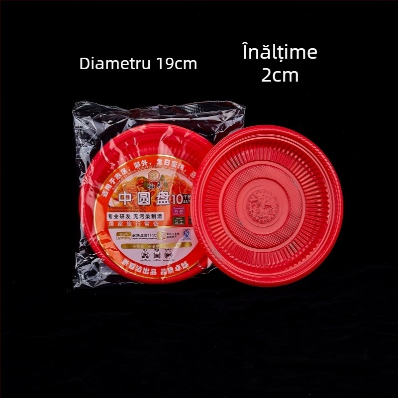 Farfurii din plastic, de unică folosință – rotunde, groase, pentru grătar și picnic, pentru fructe și legume