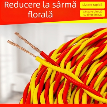 Cablu flexibil rezistent la frig pentru iluminat casnic, 2,5 mm, 100 m, cablu ignifug pentru cutie LED.