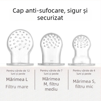 Jucărie de mestecat pentru fructe și legume, pungă de mestecat și ajutor de hrănire în stil suzetă