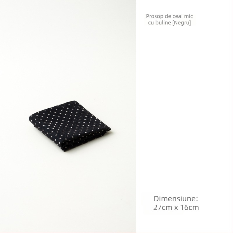 Prosop de ceai din bumbac și in cu buline, stil japonez, croitorie manuală; suport pentru ceainic, covoraș pentru masă de ceai și accesorii pentru ceremonia ceaiului