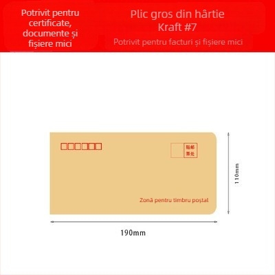Plicuri A4 din hârtie kraft, pentru dimensiuni mici și mari, 2/3/5/7/9, plicuri pentru salarii