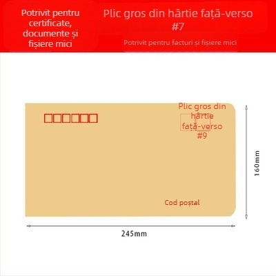 Plicuri A4 din hârtie kraft, pentru dimensiuni mici și mari, 2/3/5/7/9, plicuri pentru salarii