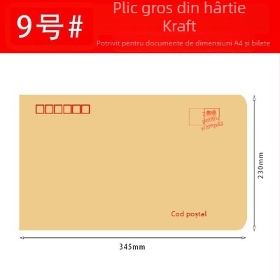 Plicuri A4 din hârtie kraft, pentru dimensiuni mici și mari, 2/3/5/7/9, plicuri pentru salarii