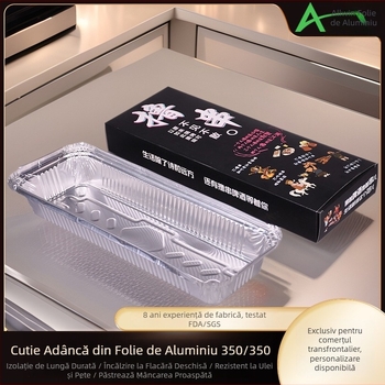 Tavă de unică folosință pentru frigărui, pentru coacere și grătar, cutie de prânz din folie de aluminiu 350, cutie din folie de aluminiu pentru cuptor, frigărui personalizabile