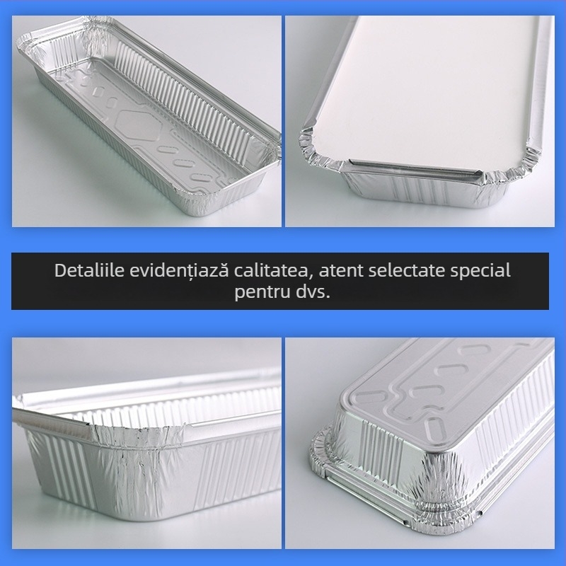 Tavă de unică folosință pentru frigărui, pentru coacere și grătar, cutie de prânz din folie de aluminiu 350, cutie din folie de aluminiu pentru cuptor, frigărui personalizabile