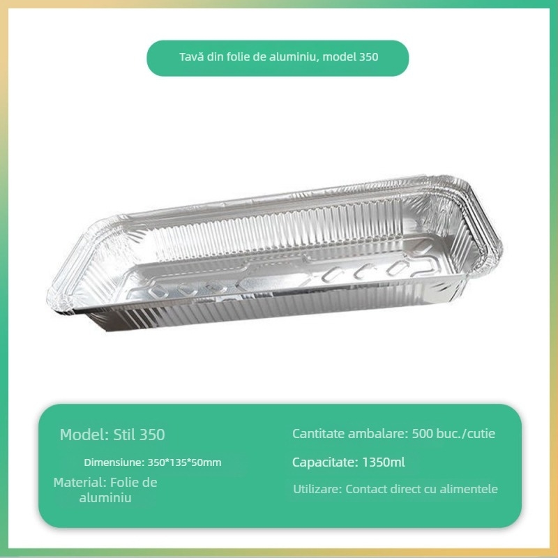 Tavă de unică folosință pentru frigărui, pentru coacere și grătar, cutie de prânz din folie de aluminiu 350, cutie din folie de aluminiu pentru cuptor, frigărui personalizabile