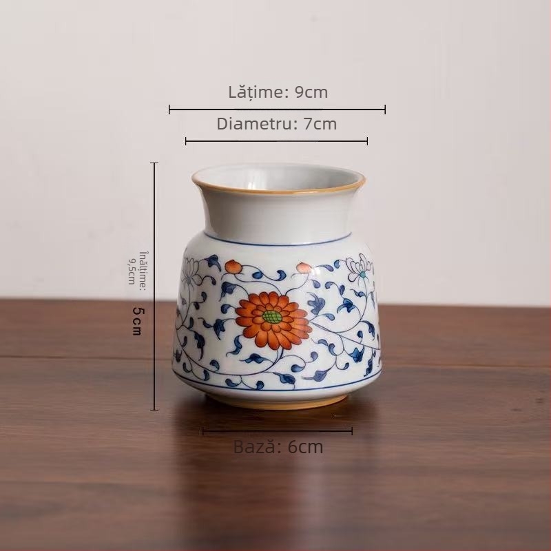 Set de accesorii pentru ceremonia de ceai, stil antic, cu instrumente Six Gentlemen Kung Fu pentru ceai: clips pentru ceai, instrument de întreținere pentru ceai, ac pentru ceai și linguriță