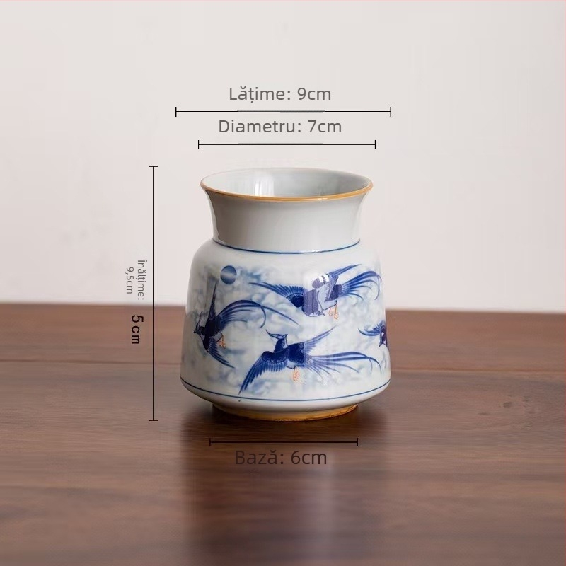 Set de accesorii pentru ceremonia de ceai, stil antic, cu instrumente Six Gentlemen Kung Fu pentru ceai: clips pentru ceai, instrument de întreținere pentru ceai, ac pentru ceai și linguriță