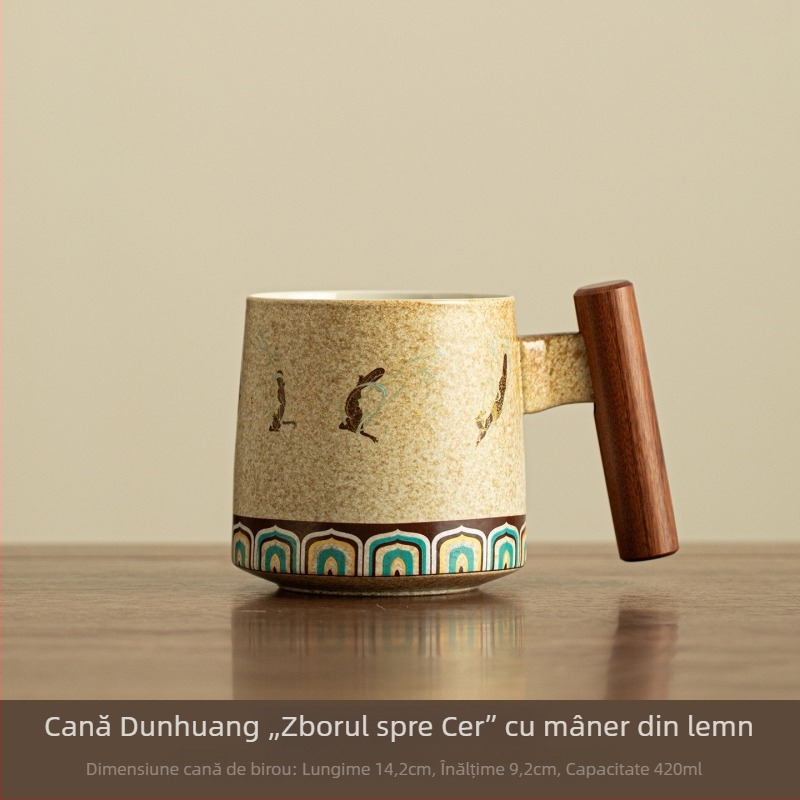 Ceașcă ceramică pentru ceai cu capac, sistem de separare ceai-apă și arzător de tămâie, stil chinezesc