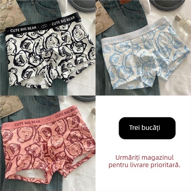 Boxeri pentru bărbați, respirabili, prietenoși cu pielea, confortabili, mărime mare