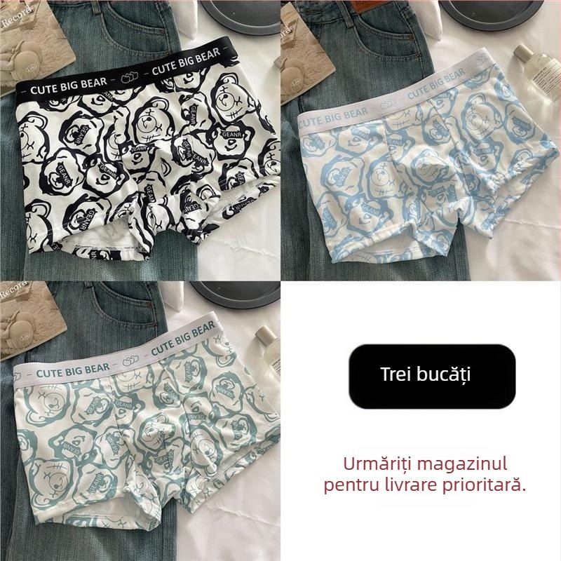 Boxeri pentru bărbați, respirabili, prietenoși cu pielea, confortabili, mărime mare