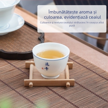 Ceașă de ceai Kung Fu din ceramică albastru-alb, mică pentru uz casnic, parte dintr-un set de ceai