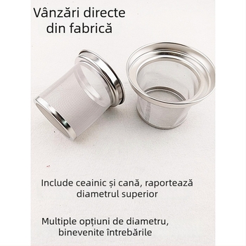 Filtru din oțel inoxidabil pentru ceainic, infuzor fin din plasă pentru ceainic de sticlă, accesorii pentru setul de ceai