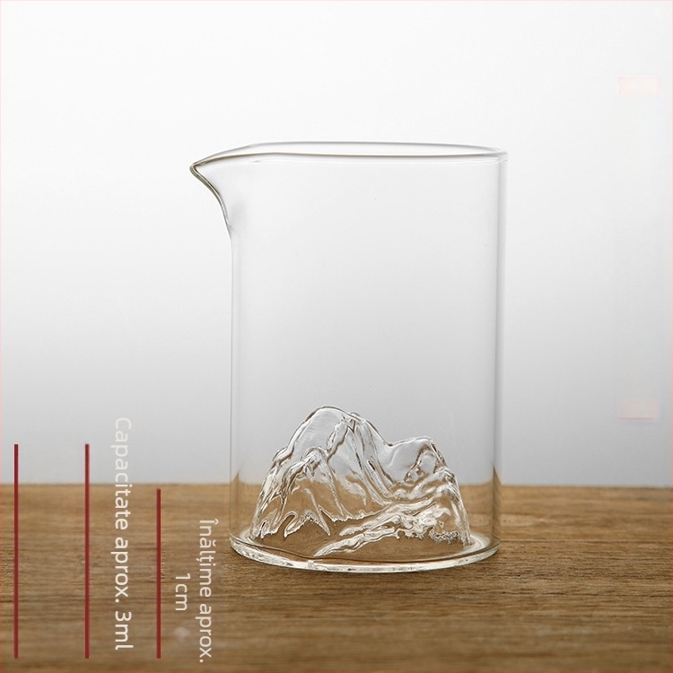 ceașcă de ceai din sticlă hexagonală cu filtru — set, rezistentă la temperaturi înalte, transparentă, cristal japonez