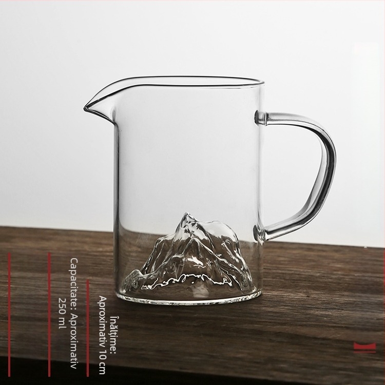 ceașcă de ceai din sticlă hexagonală cu filtru — set, rezistentă la temperaturi înalte, transparentă, cristal japonez