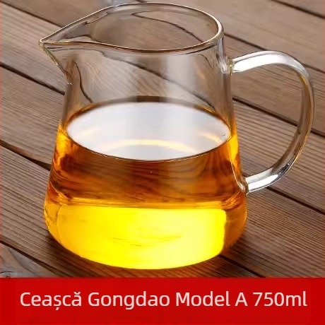 Separator de ceai din sticlă pentru birou, rezistent la temperaturi înalte, set Gongfu de ceai, capacitate mare, design îngroșat