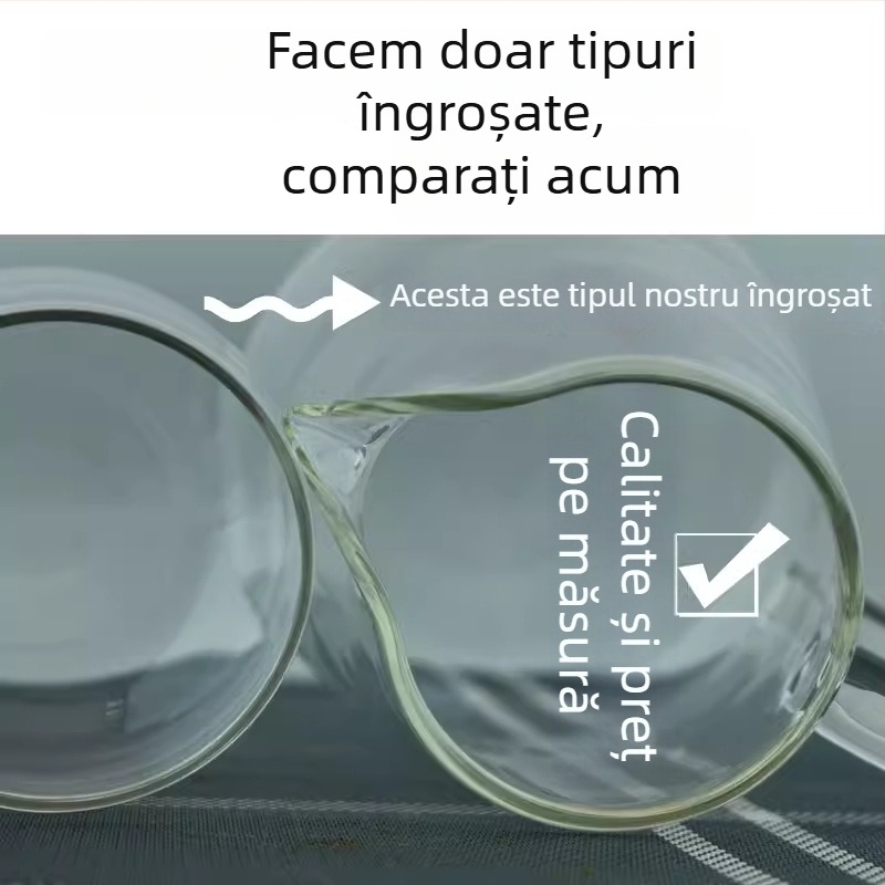 Separator de ceai din sticlă pentru birou, rezistent la temperaturi înalte, set Gongfu de ceai, capacitate mare, design îngroșat