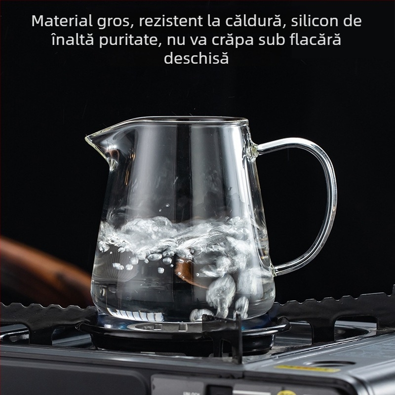 Separator de ceai din sticlă pentru birou, rezistent la temperaturi înalte, set Gongfu de ceai, capacitate mare, design îngroșat