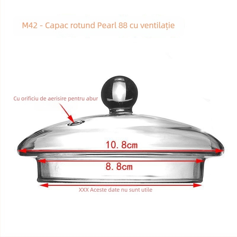 Filtru de ceai din sticlă borosilicat de înaltă calitate cu capac intern din sticlă; accesorii pentru ceainic; filtru de ceai