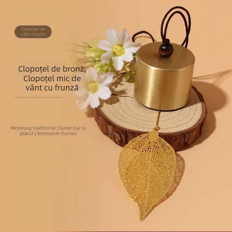Pandantiv din cupru pur cu clopot de vânt în stil chinezesc, formă de arbore gol, design creativ, pentru balcon, dormitor și mașină