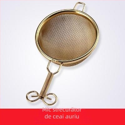 Filtru de ceai din oțel inoxidabil, dublu strat, pâlnie japoneză lucrată manual pentru ceremonia ceaiului