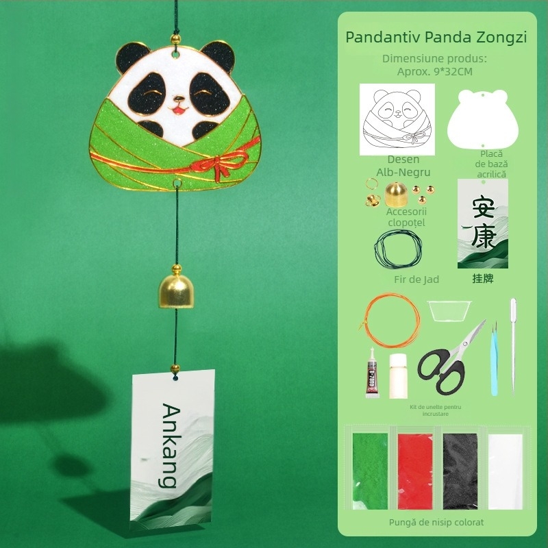 Pandantive cu clopoței de vânt email, stil chinezesc, kit DIY creativ pentru team-building
